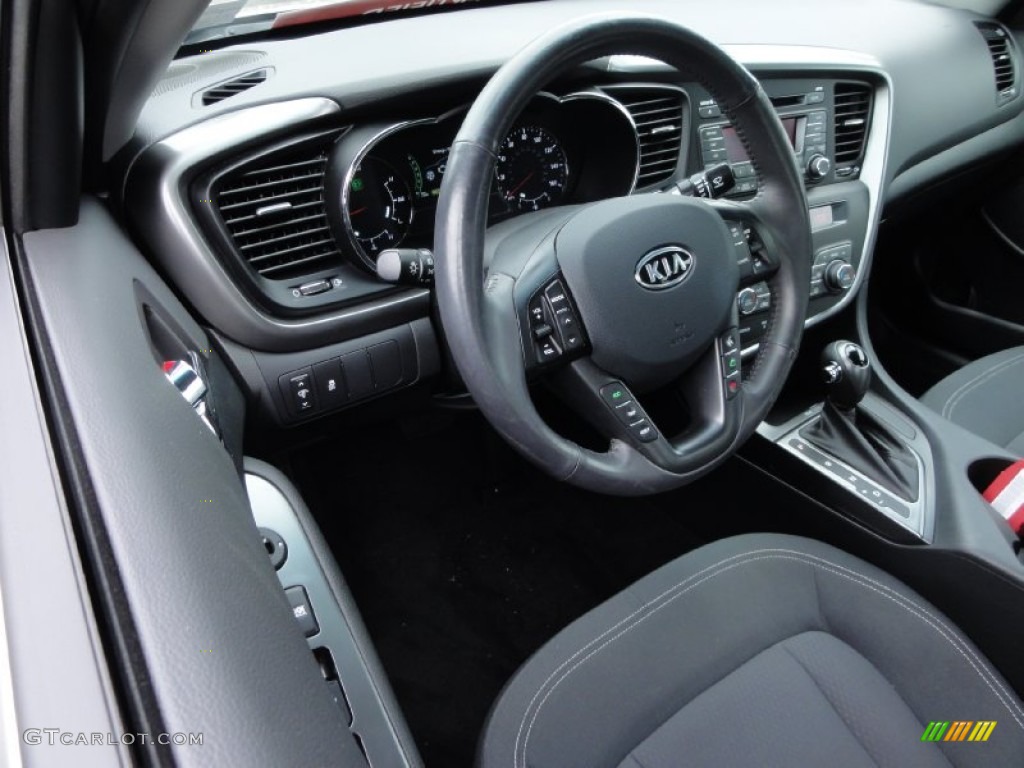 Black Interior 2012 Kia Optima Hybrid Photo #71875677