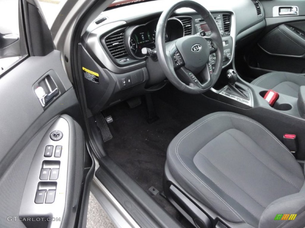Black Interior 2012 Kia Optima Hybrid Photo #71875706