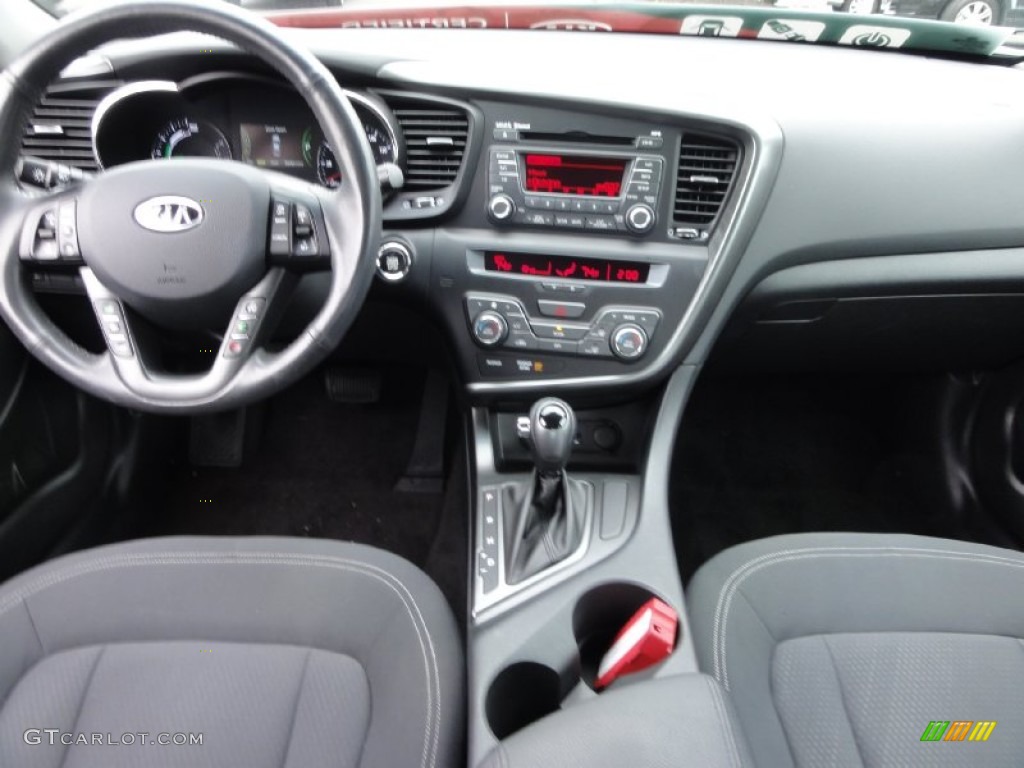 2012 Kia Optima Hybrid Black Dashboard Photo #71875923