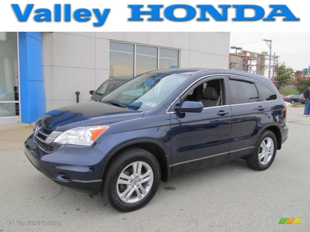 2010 CR-V EX-L AWD - Royal Blue Pearl / Gray photo #1