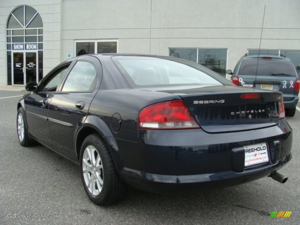 2003 Sebring LXi Sedan - Deep Sapphire Blue Pearl / Taupe photo #4