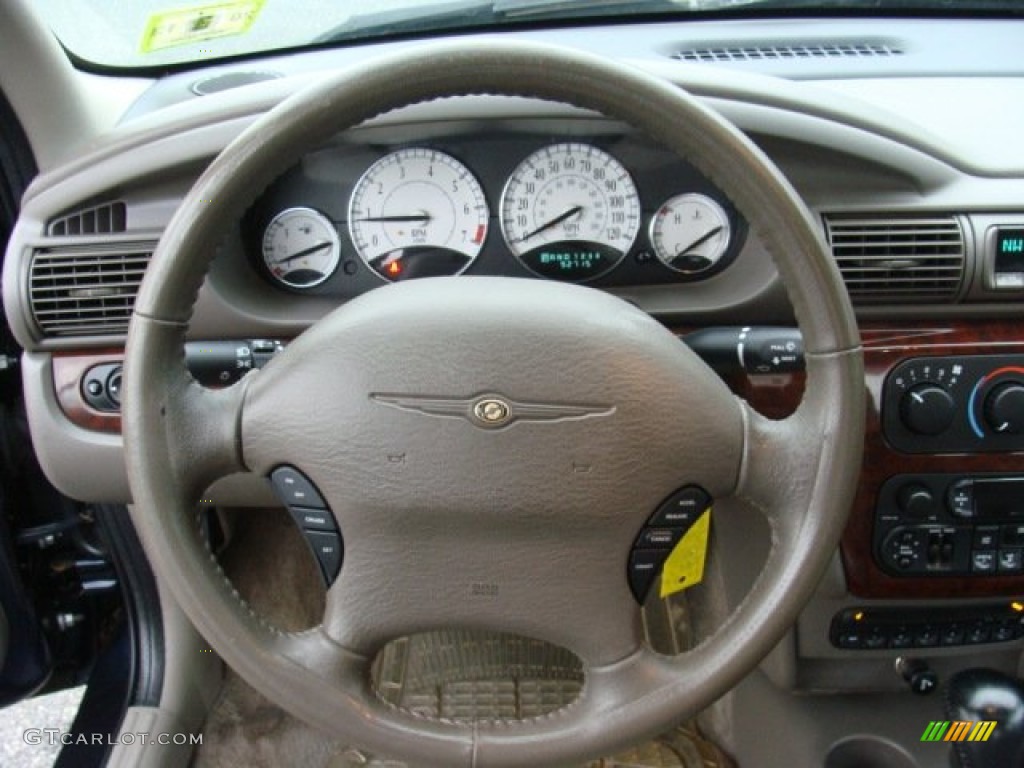 2003 Sebring LXi Sedan - Deep Sapphire Blue Pearl / Taupe photo #12