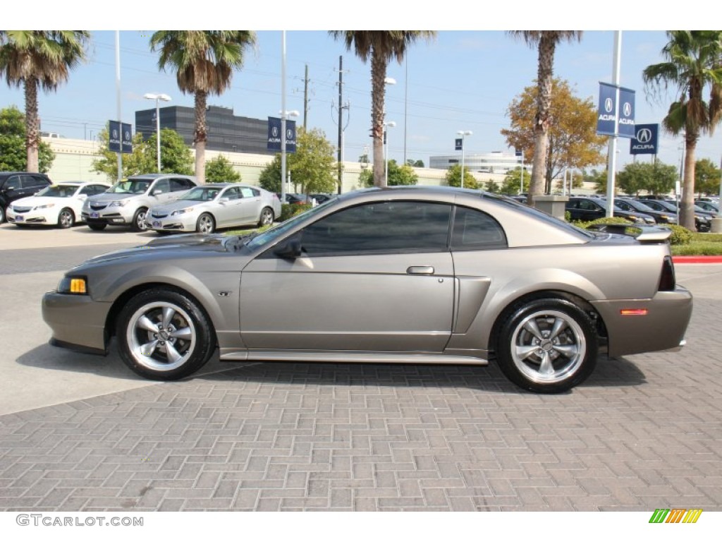 2001 Mustang GT Coupe - Mineral Grey Metallic / Dark Charcoal photo #5