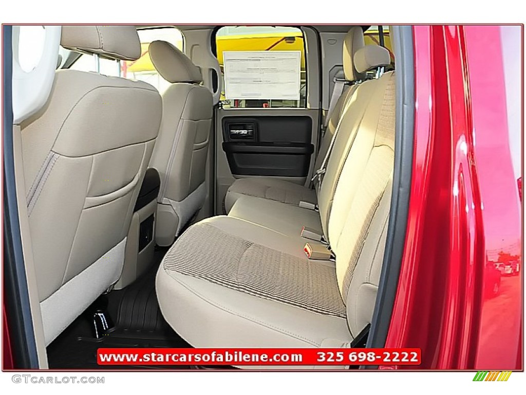 2012 Ram 1500 Lone Star Quad Cab 4x4 - Deep Cherry Red Crystal Pearl / Light Pebble Beige/Bark Brown photo #19