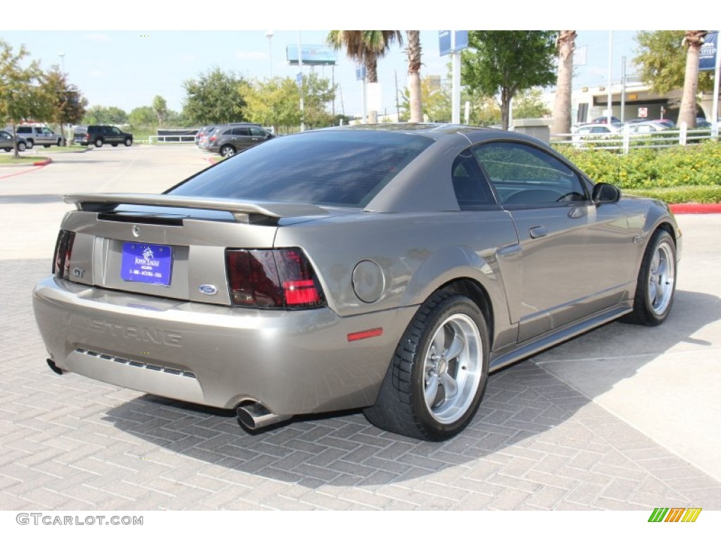 2001 Mustang GT Coupe - Mineral Grey Metallic / Dark Charcoal photo #8