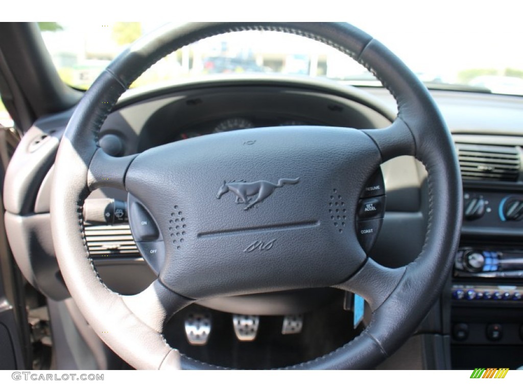 2001 Mustang GT Coupe - Mineral Grey Metallic / Dark Charcoal photo #18