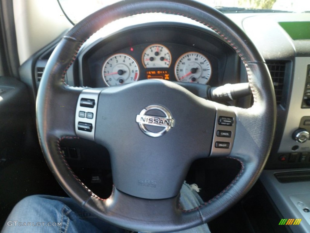 2009 Titan SE Crew Cab 4x4 - Red Alert / Pro-4X Charcoal photo #33