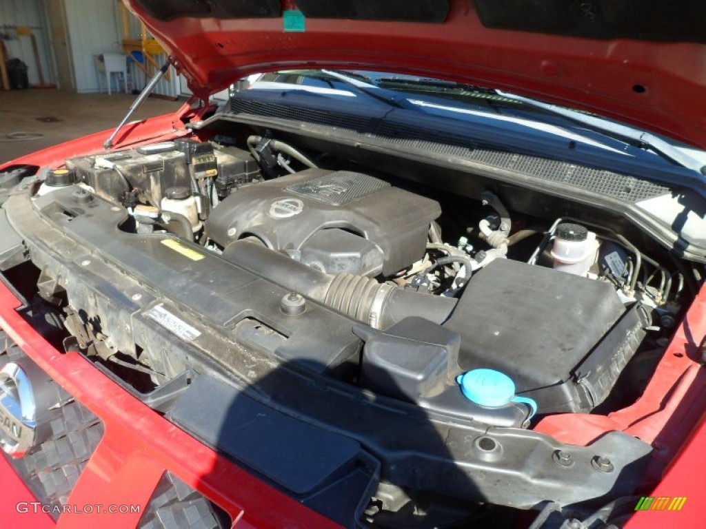 2009 Titan SE Crew Cab 4x4 - Red Alert / Pro-4X Charcoal photo #38