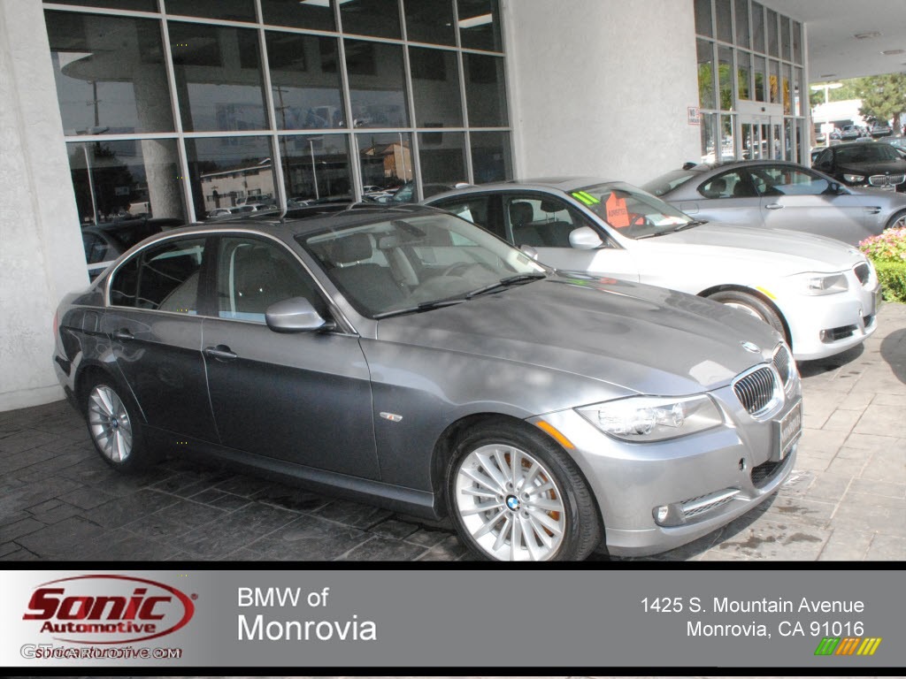 2011 3 Series 335d Sedan - Space Gray Metallic / Black photo #1