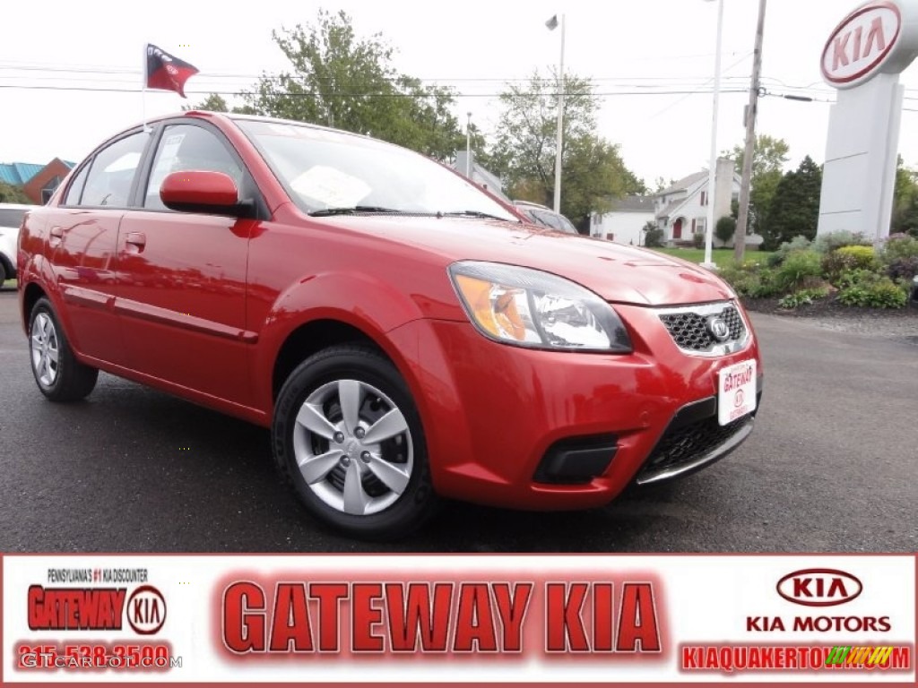 2011 Rio LX - Tropical Red / Gray photo #1