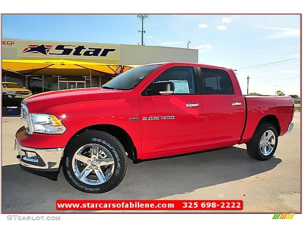 2012 Ram 1500 Lone Star Crew Cab 4x4 - Flame Red / Dark Slate Gray/Medium Graystone photo #1