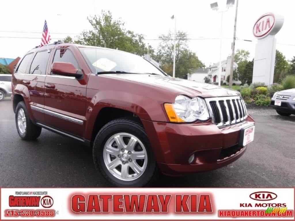 2008 Grand Cherokee Limited 4x4 - Red Rock Crystal Pearl / Dark Khaki/Light Graystone photo #1