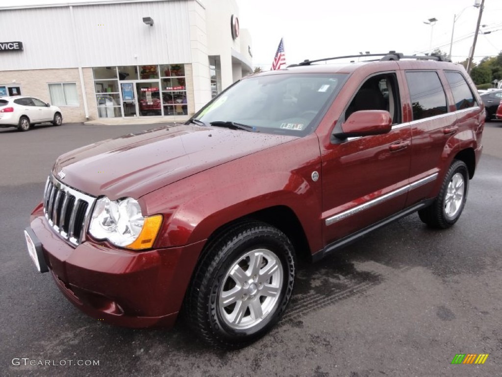 2008 Grand Cherokee Limited 4x4 - Red Rock Crystal Pearl / Dark Khaki/Light Graystone photo #2