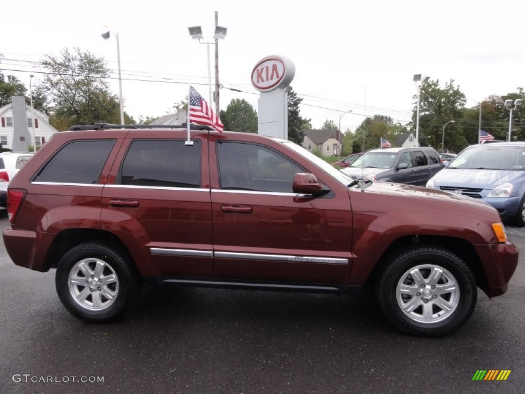 2008 Grand Cherokee Limited 4x4 - Red Rock Crystal Pearl / Dark Khaki/Light Graystone photo #5