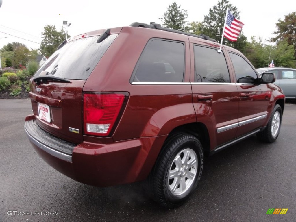 2008 Grand Cherokee Limited 4x4 - Red Rock Crystal Pearl / Dark Khaki/Light Graystone photo #6