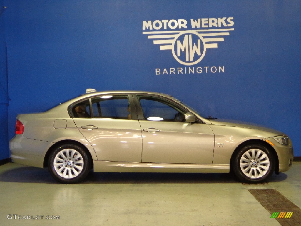 2009 3 Series 328xi Sedan - Platinum Bronze Metallic / Saddle Brown Dakota Leather photo #10