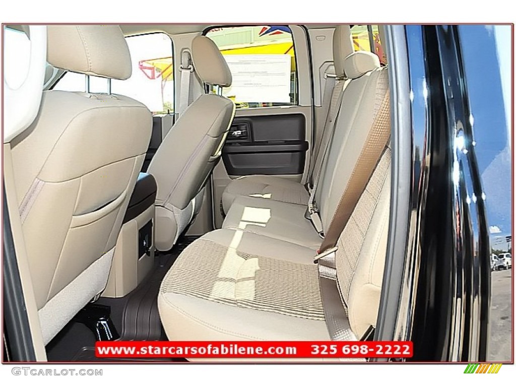 2012 Ram 1500 Lone Star Quad Cab 4x4 - Black / Light Pebble Beige/Bark Brown photo #20
