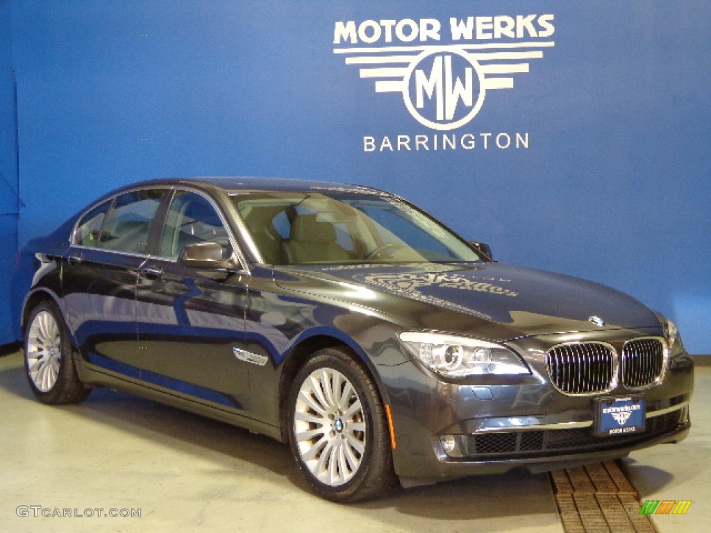 2012 7 Series 750i xDrive Sedan - Dark Graphite Metallic / Black photo #1