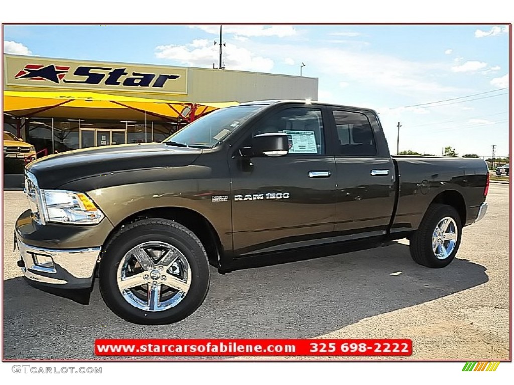 2012 Ram 1500 Lone Star Quad Cab 4x4 - Sagebrush Pearl / Light Pebble Beige/Bark Brown photo #1