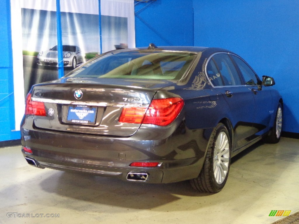 2012 7 Series 750i xDrive Sedan - Dark Graphite Metallic / Black photo #9