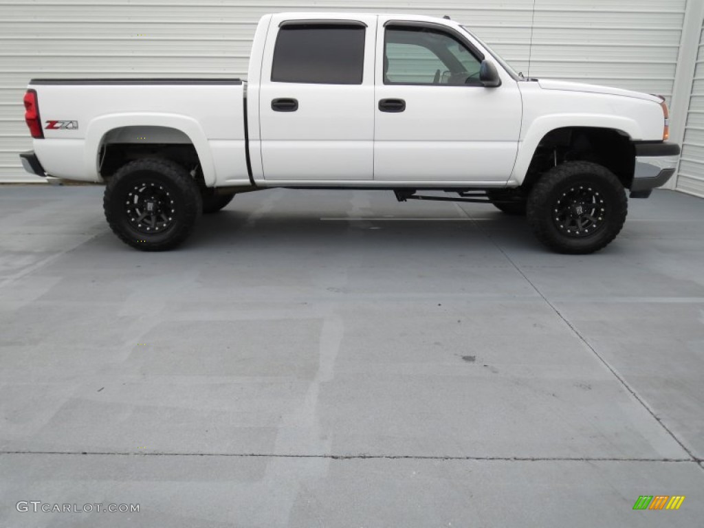 2005 Silverado 1500 Z71 Crew Cab 4x4 - Summit White / Dark Charcoal photo #2