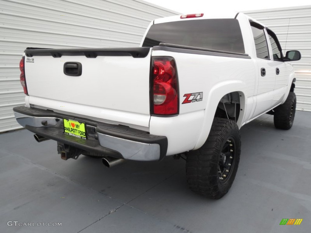 2005 Silverado 1500 Z71 Crew Cab 4x4 - Summit White / Dark Charcoal photo #3