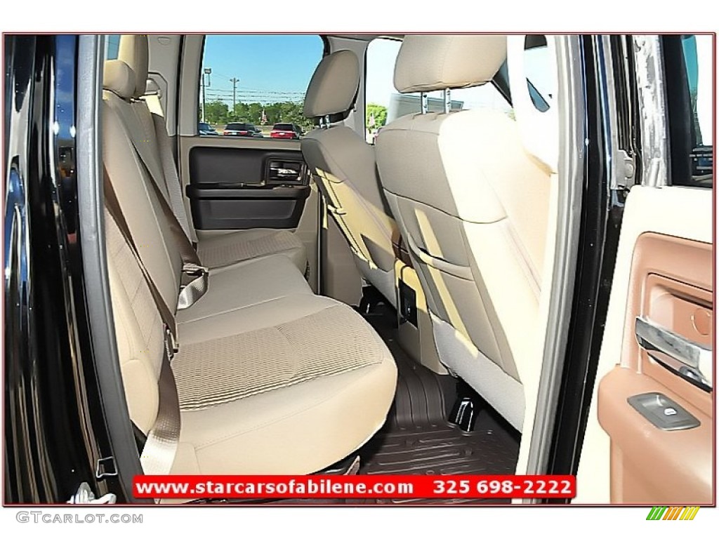 2012 Ram 1500 Lone Star Quad Cab 4x4 - Black / Light Pebble Beige/Bark Brown photo #23