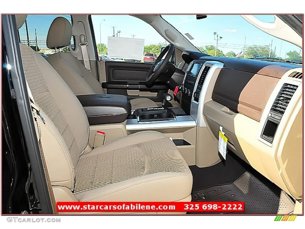 2012 Ram 1500 Lone Star Quad Cab 4x4 - Black / Light Pebble Beige/Bark Brown photo #25