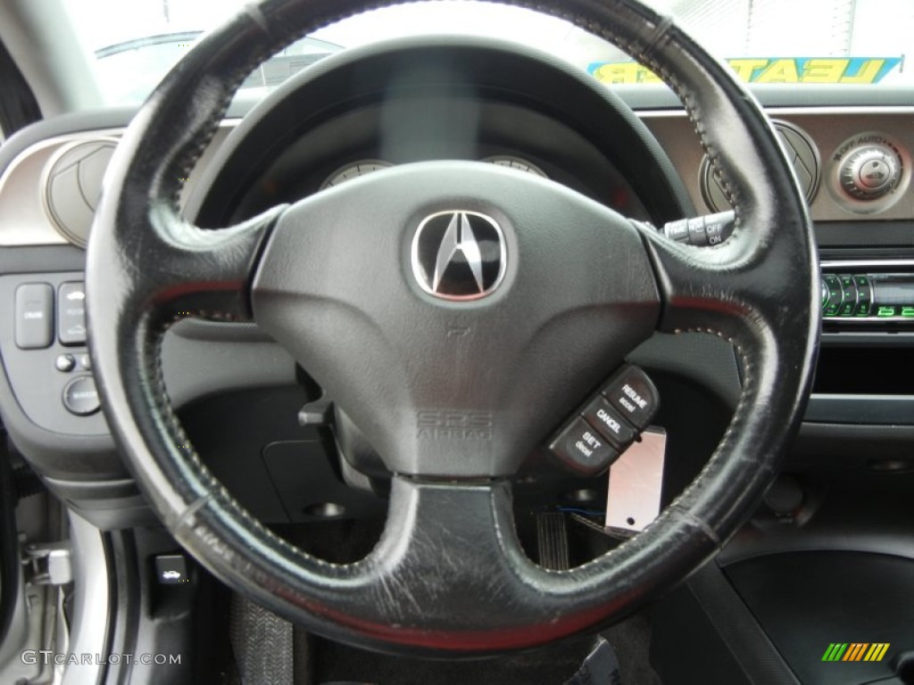 2006 Acura RSX Sports Coupe Ebony Steering Wheel Photo #71889777