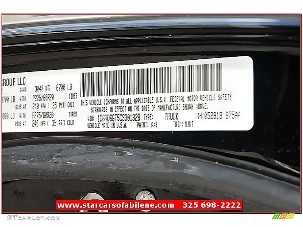 2012 Ram 1500 Lone Star Quad Cab - Black / Light Pebble Beige/Bark Brown photo #11