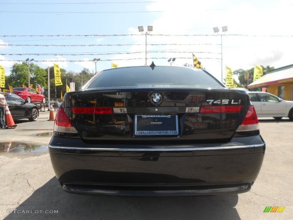 2005 7 Series 745Li Sedan - Jet Black / Black/Cream Beige photo #6