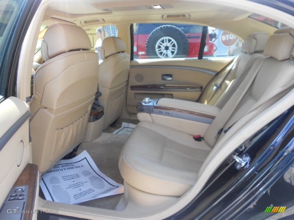 2005 7 Series 745Li Sedan - Jet Black / Black/Cream Beige photo #24