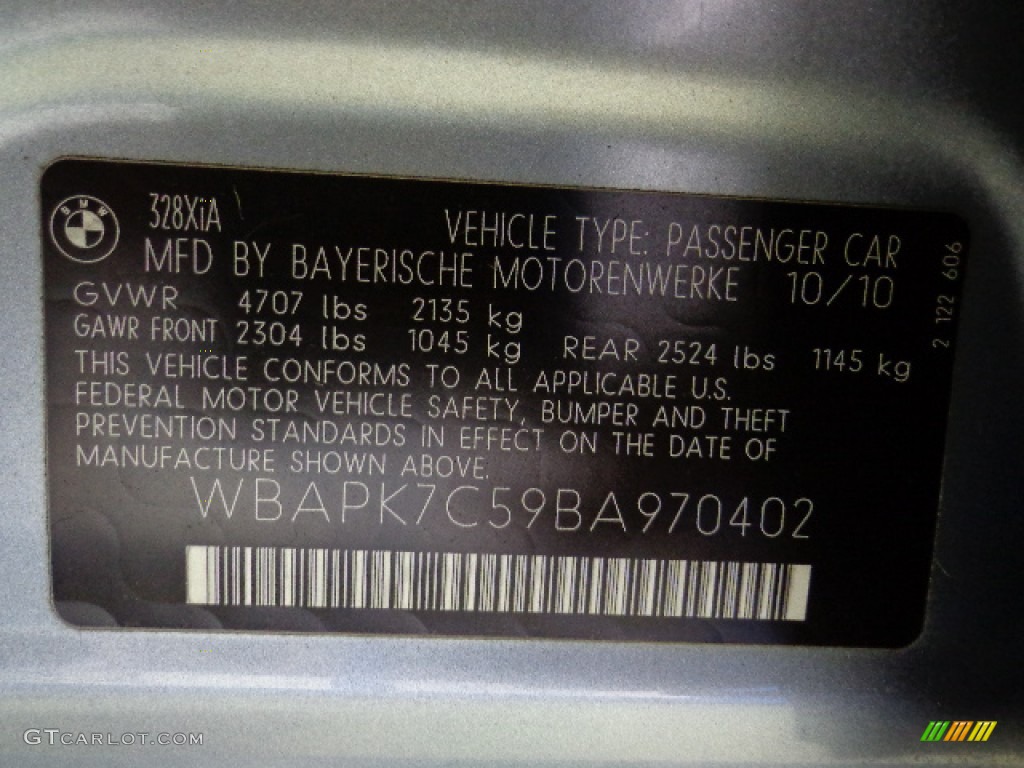 2011 3 Series 328i xDrive Sedan - Blue Water Metallic / Chestnut Brown Dakota Leather photo #35