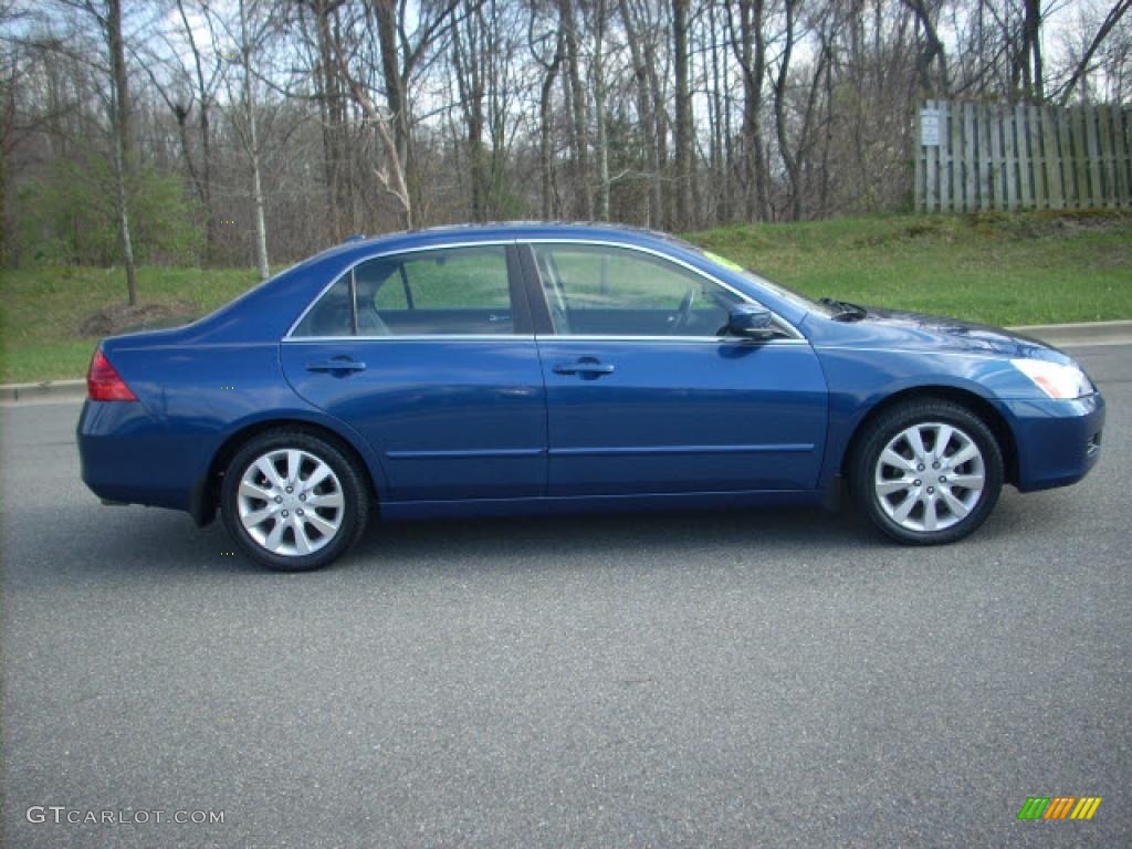 2006 Accord EX-L V6 Sedan - Sapphire Blue Pearl / Black photo #2