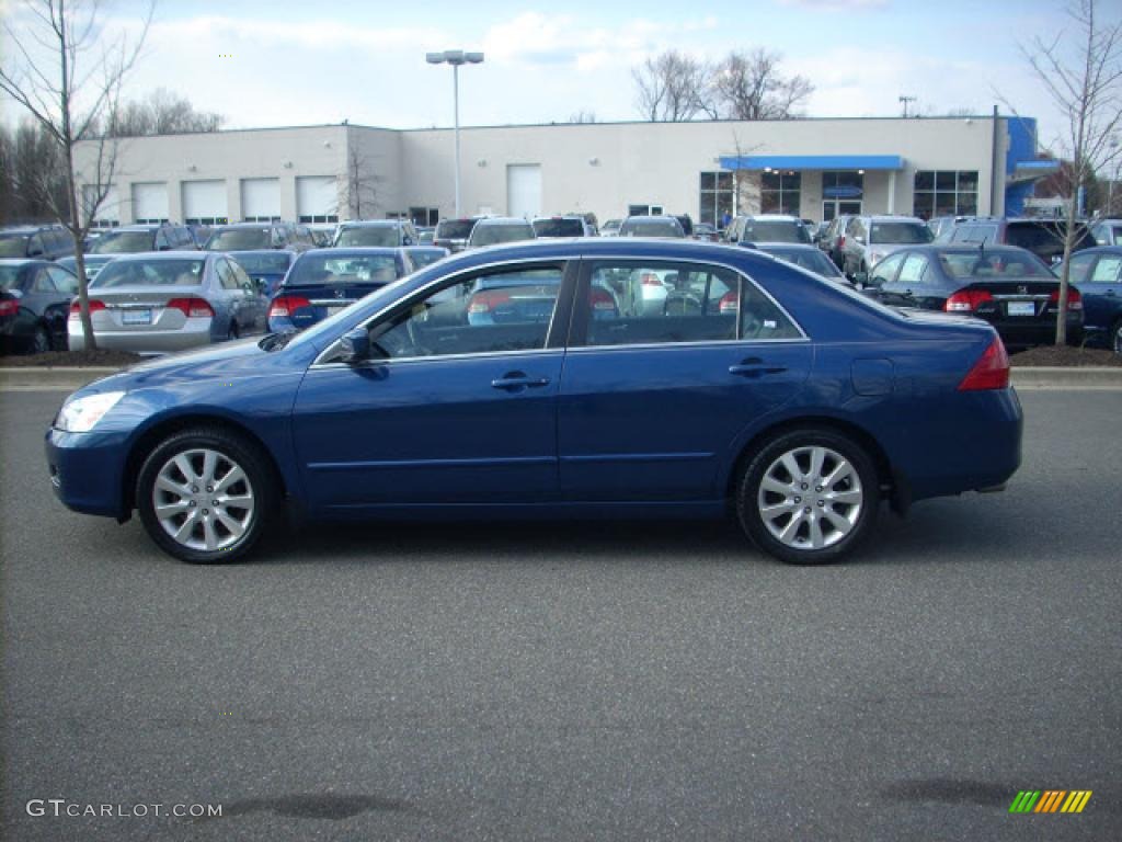 2006 Accord EX-L V6 Sedan - Sapphire Blue Pearl / Black photo #6