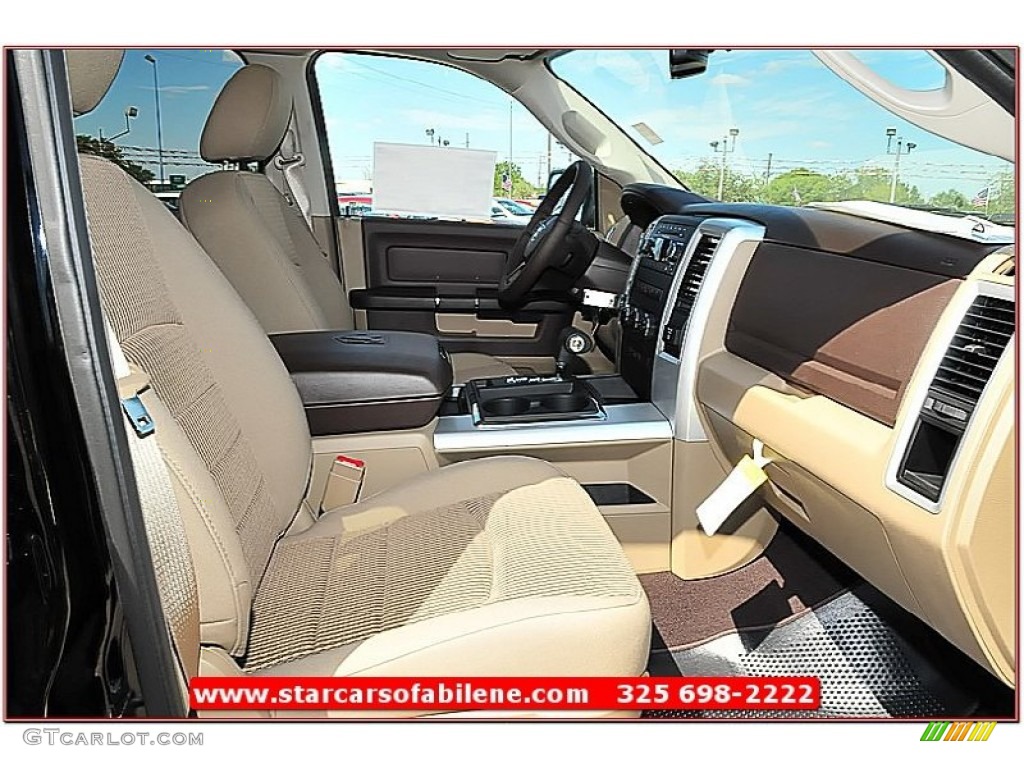 2012 Ram 1500 Lone Star Quad Cab 4x4 - Black / Light Pebble Beige/Bark Brown photo #24