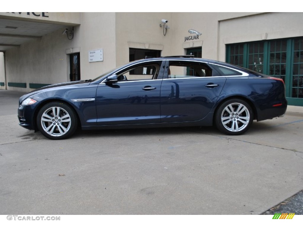 2011 XJ XJL - Indigo Metallic / London Tan/Jet Black photo #3