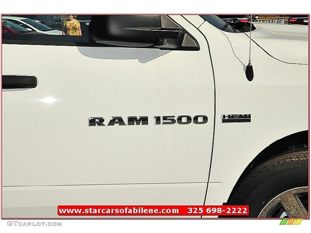 2012 Ram 1500 Express Quad Cab 4x4 - Bright White / Dark Slate Gray/Medium Graystone photo #9
