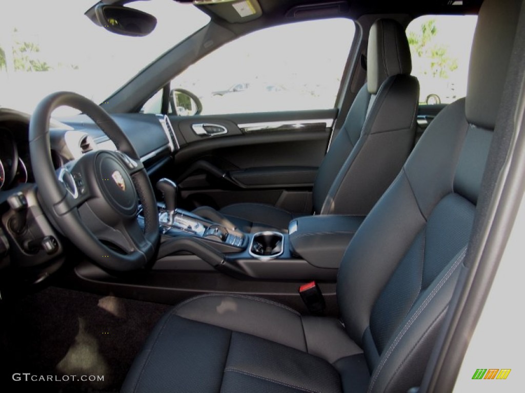 Black Interior 2013 Porsche Cayenne Diesel Photo #71896690
