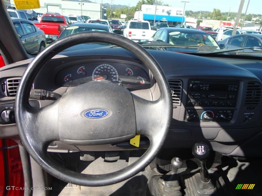 2003 Ford F150 XL Regular Cab 4x4 Medium Graphite Grey Steering Wheel Photo #71896701