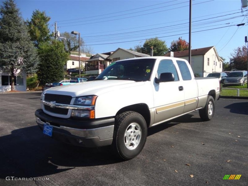 2003 Silverado 1500 Z71 Extended Cab 4x4 - Summit White / Dark Charcoal photo #2