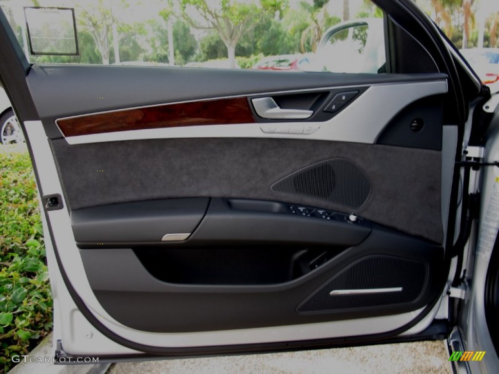 2013 Audi A8 3.0T quattro Black Door Panel Photo #71898056