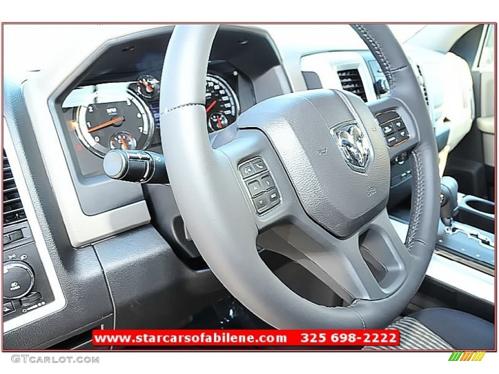 2012 Ram 1500 Lone Star Quad Cab 4x4 - Bright Silver Metallic / Dark Slate Gray/Medium Graystone photo #17