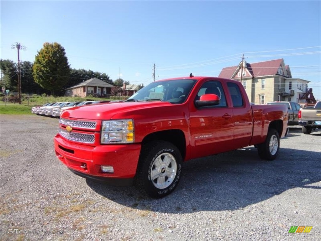 2013 Silverado 1500 LTZ Extended Cab 4x4 - Victory Red / Ebony photo #2