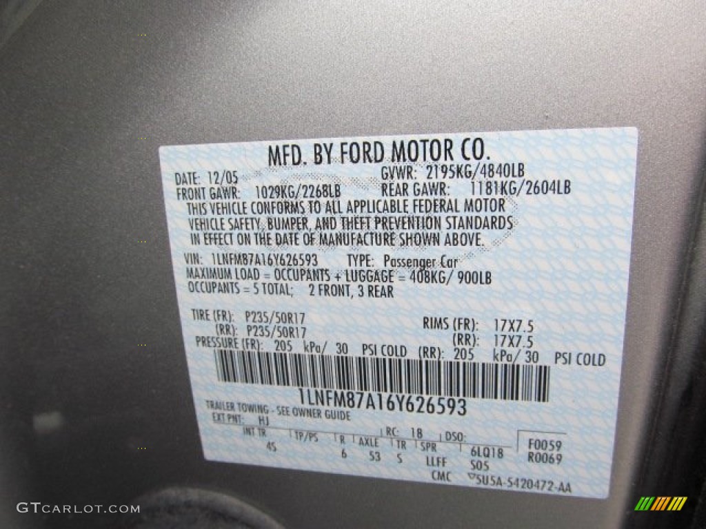 2006 LS Color Code HJ for Pewter Metallic Photo #71898588