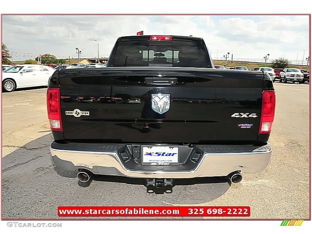 2012 Ram 1500 Lone Star Quad Cab 4x4 - Black / Light Pebble Beige/Bark Brown photo #6