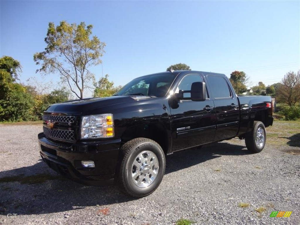 Black 2013 Chevrolet Silverado 2500HD LTZ Crew Cab 4x4 Exterior Photo #71898801