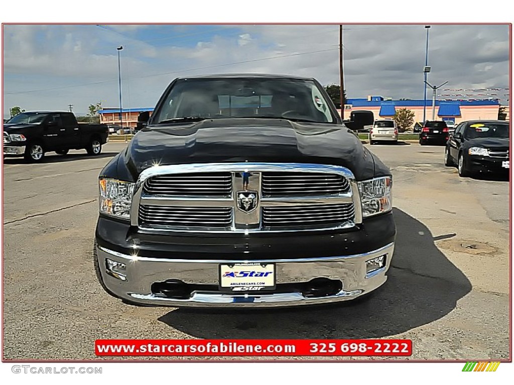 2012 Ram 1500 Lone Star Quad Cab 4x4 - Black / Light Pebble Beige/Bark Brown photo #11