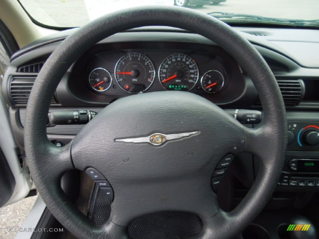 2005 Chrysler Sebring Sedan Dark Slate Gray Steering Wheel Photo #71898902