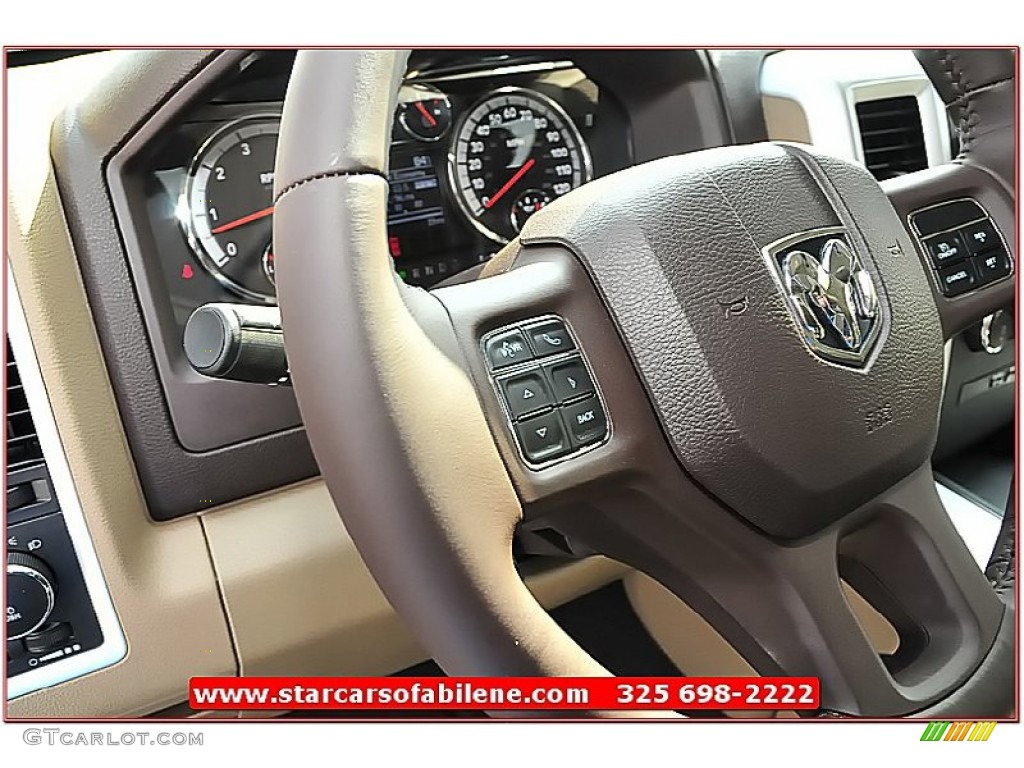 2012 Ram 1500 Lone Star Quad Cab 4x4 - Black / Light Pebble Beige/Bark Brown photo #16